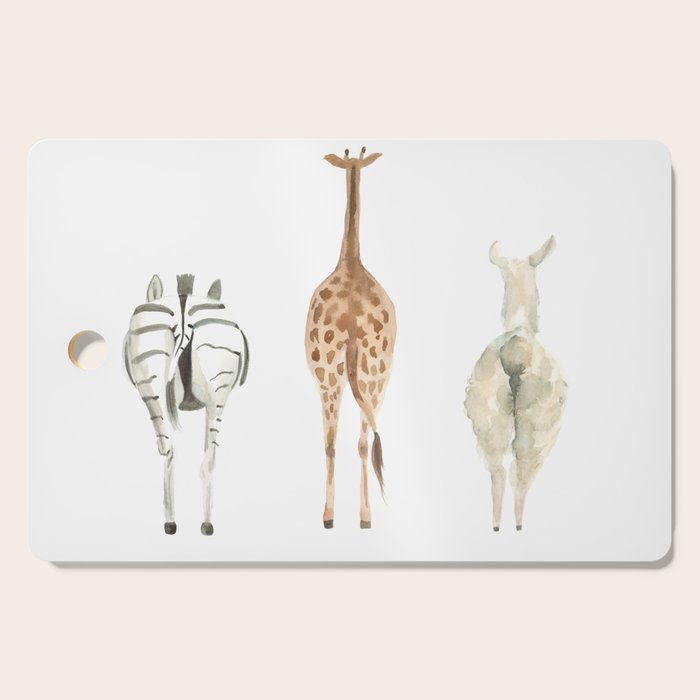 Cute animal butts Cutting Board Gallery Image 1