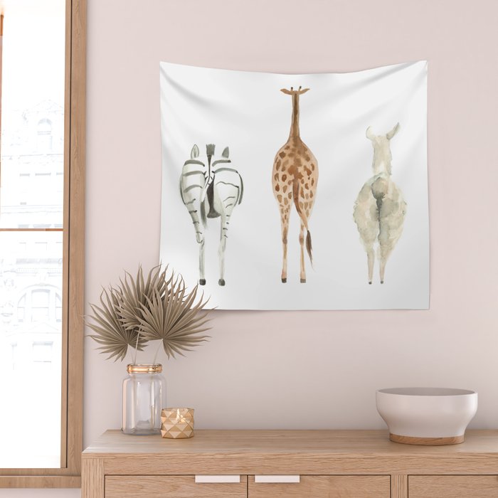 Cute animal butts Wall Tapestry Gallery Image 2