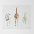 Cute animal butts Throw Blanket Gallery Image 2