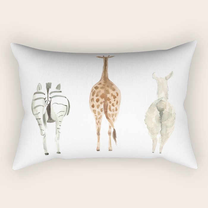 Cute animal butts Rectangular Pillow Gallery Image 1