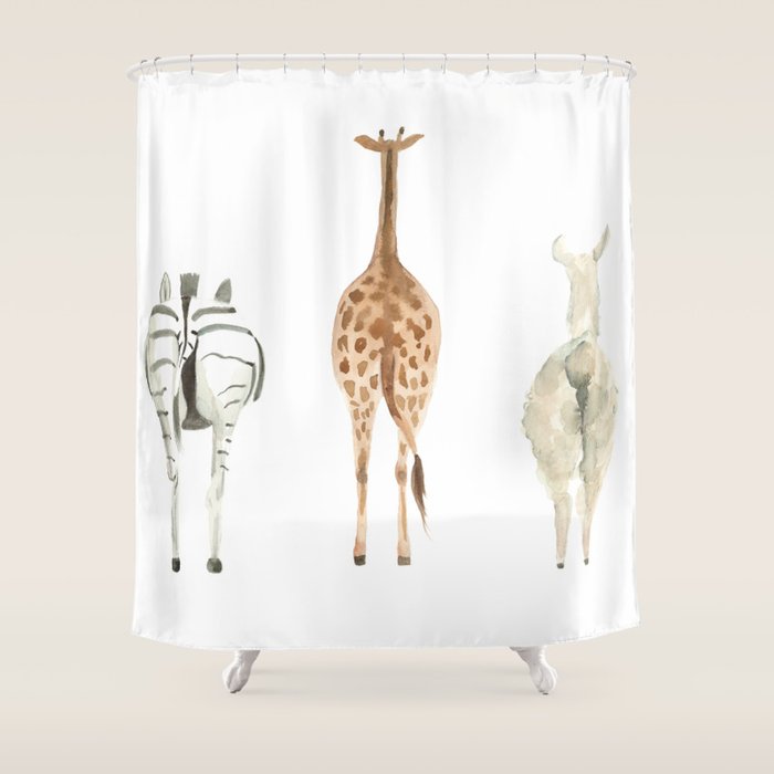 Cute animal butts Shower Curtain Gallery Image 1