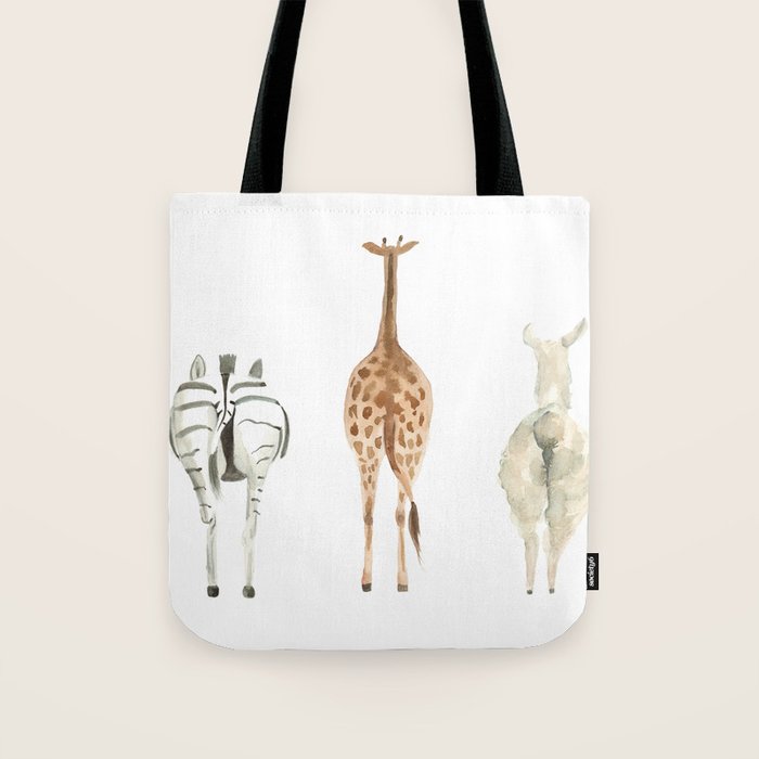Cute animal butts Tote Bag Gallery Image 1
