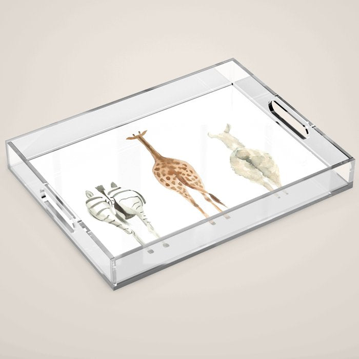 Cute animal butts Acrylic Tray Gallery Image 1