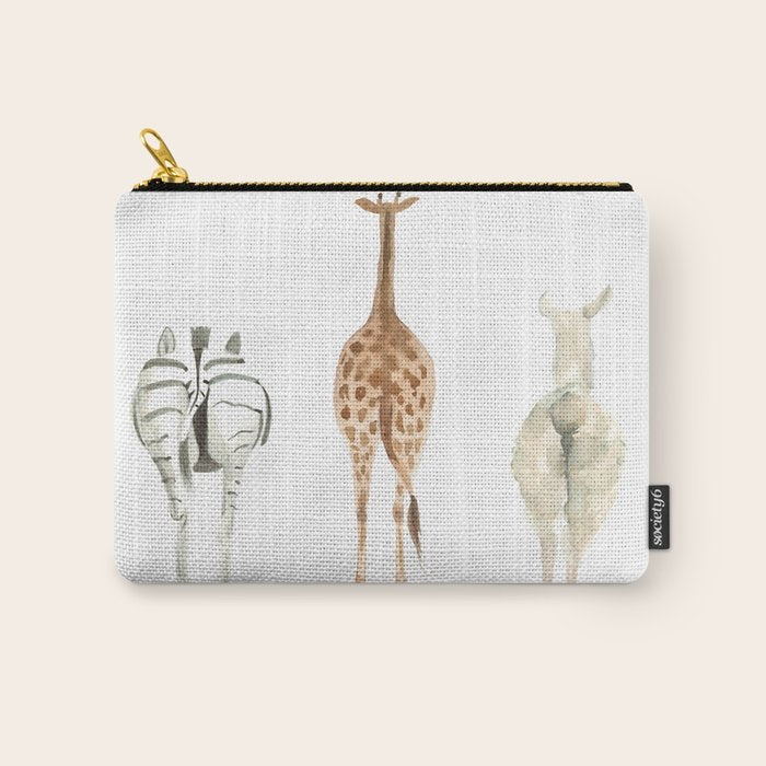 Cute animal butts Carry All Pouch Gallery Image 1