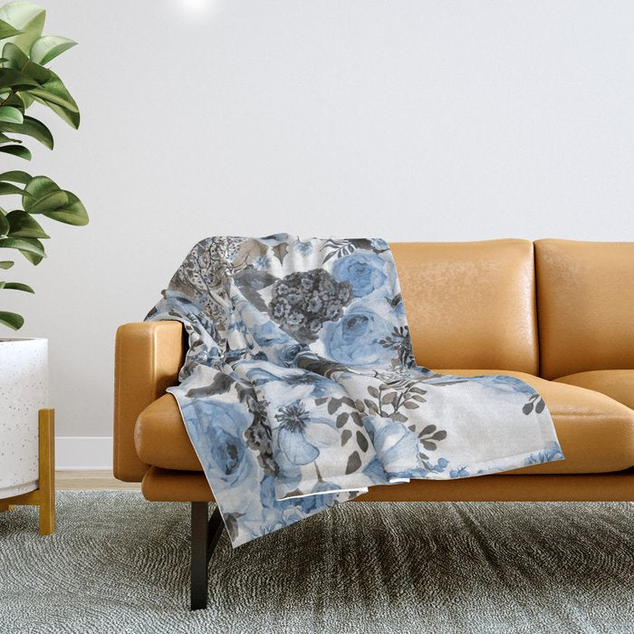 Floral Pattern 4 Throw Blanket Gallery Image 1