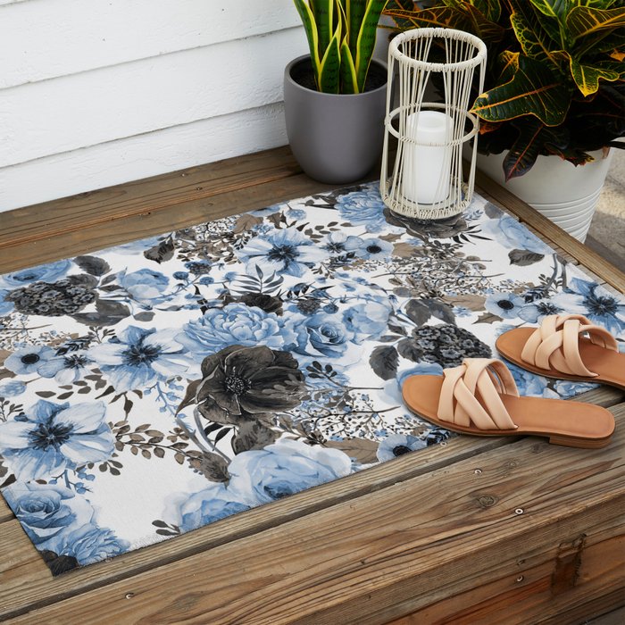 Floral Pattern 4 Outdoor Rug Gallery Image 2
