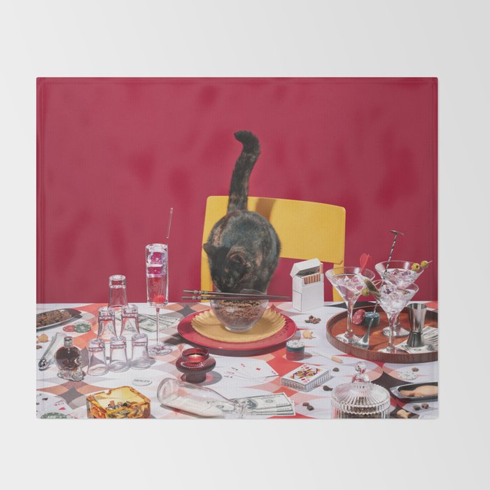 Feline Feast Throw Blanket Gallery Image 2