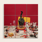 Feline Feast Wood Wall Art Gallery Image 1