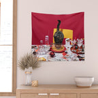 Feline Feast Wall Tapestry Gallery Image 2