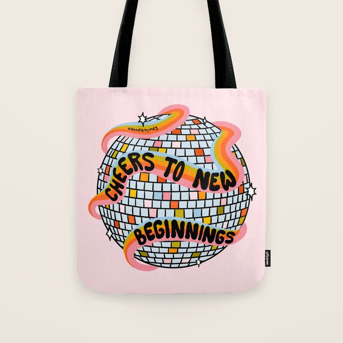 Cheers to New Beginnings Tote Bag Gallery Image 1