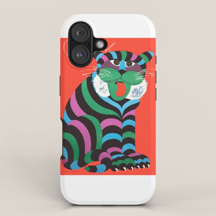 1975 CYRK Polish Circus Tiger Advertising Poster iPhone Case Gallery Image 1