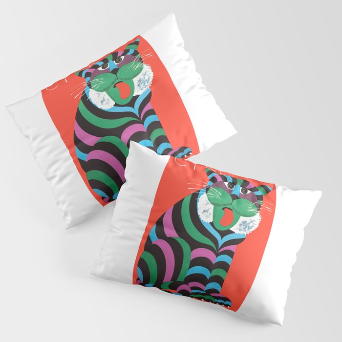 1975 Cyrk Polish Circus Tiger Advertising Poster Pillow Sham Gallery Image 3
