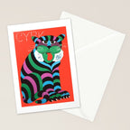 1975 CYRK Polish Circus Tiger Advertising Poster Stationery Card Gallery Image 2