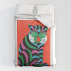 1975 CYRK Polish Circus Tiger Advertising Poster Duvet Cover Gallery Image 6