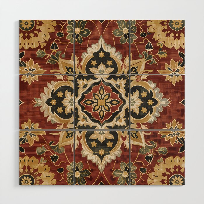 Desert Gold Medallion Wood Wall Art Gallery Image 1