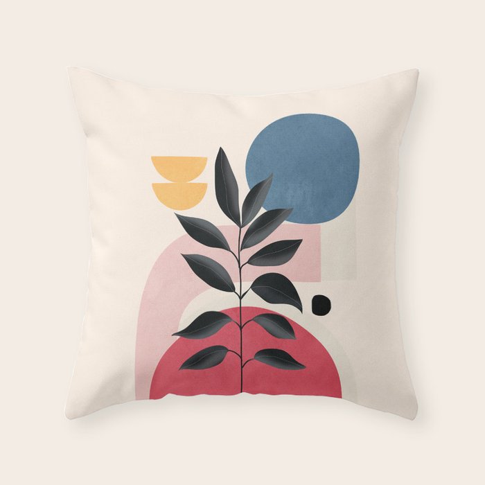 Soft Shapes XIV Throw Pillow Gallery Image 1