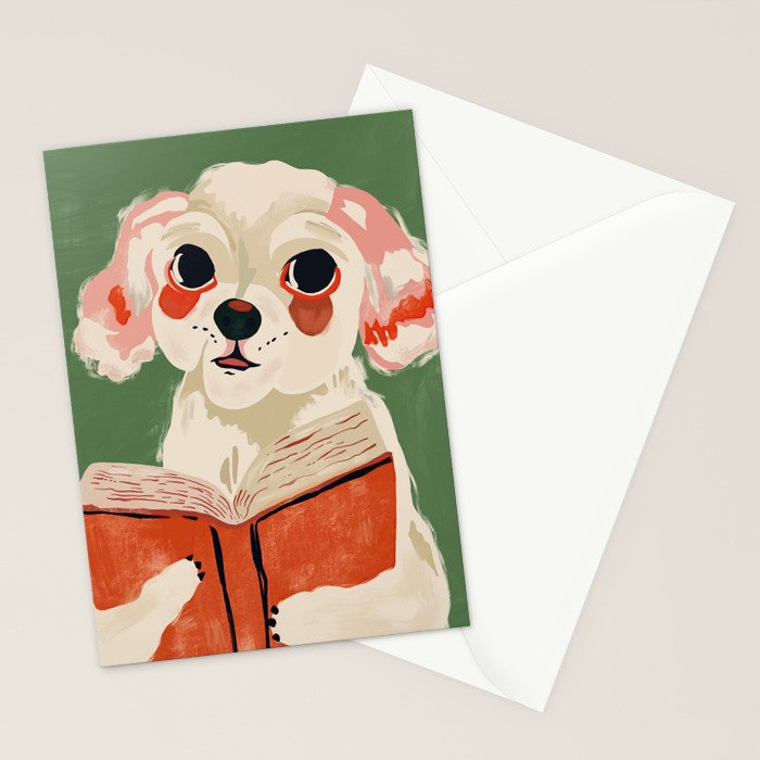Bookish Pup Stationery Card Gallery Image 2