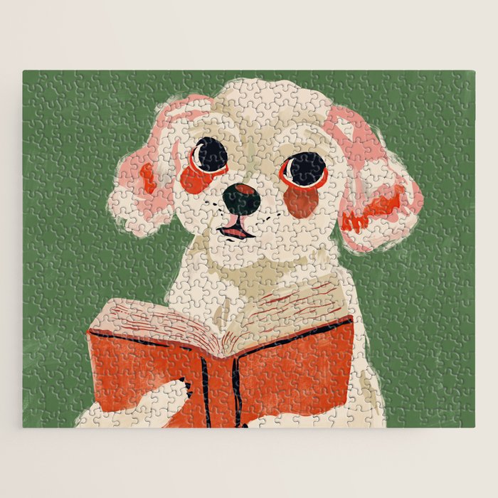 Bookish Pup Jigsaw Puzzle Gallery Image 1