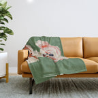 Bookish Pup Throw Blanket Gallery Image 1