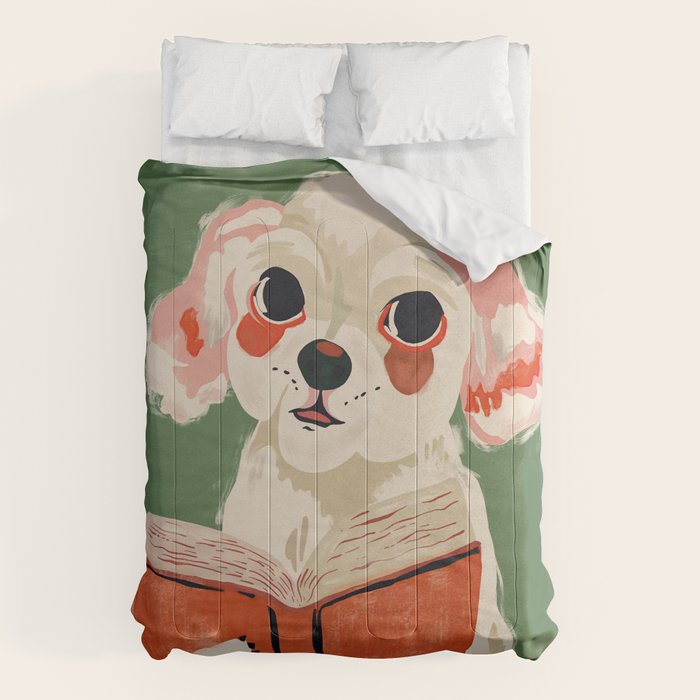 Bookish Pup Comforter Gallery Image 1