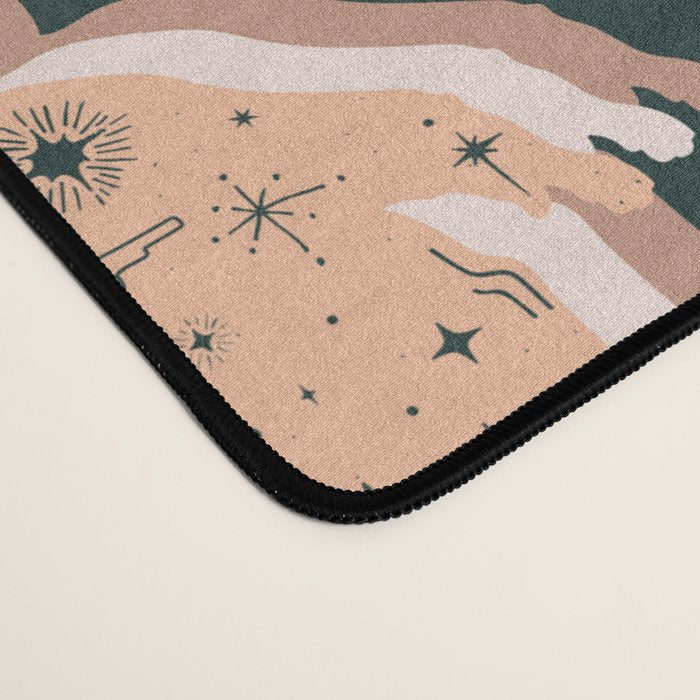 Space Cowboy - Emerald & Peach Desk Mat Gallery Image 4