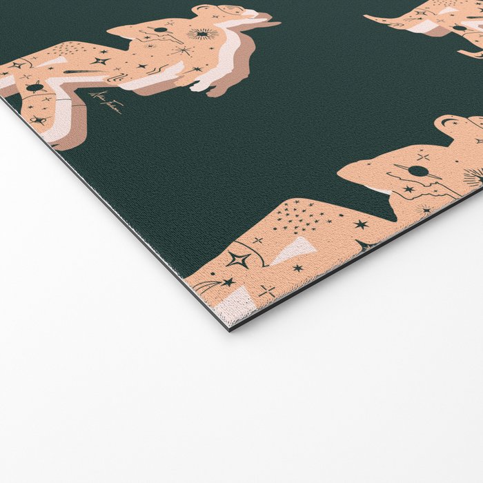 Space Cowboy - Emerald & Peach Welcome Mat Gallery Image 2