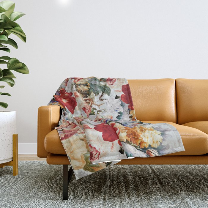 Glowing Florals-Summer Throw Blanket Gallery Image 1