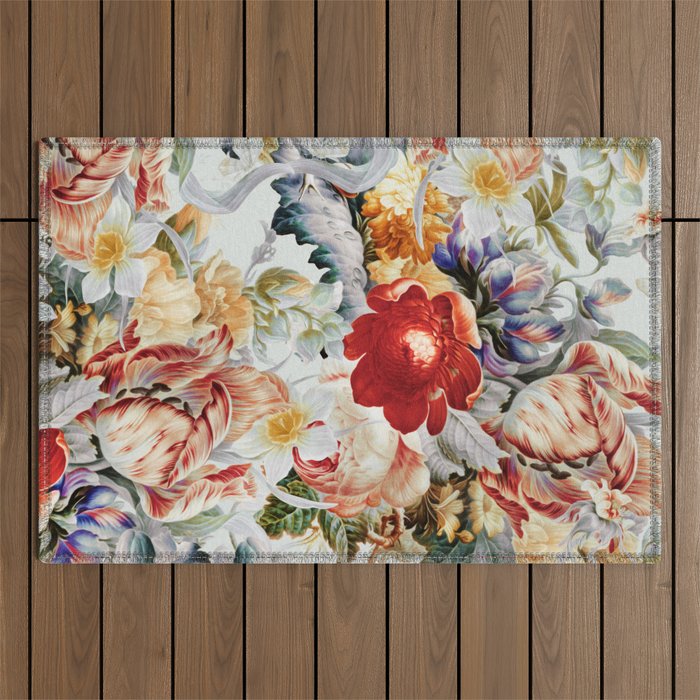 Glowing Florals-Summer Outdoor Rug Gallery Image 1