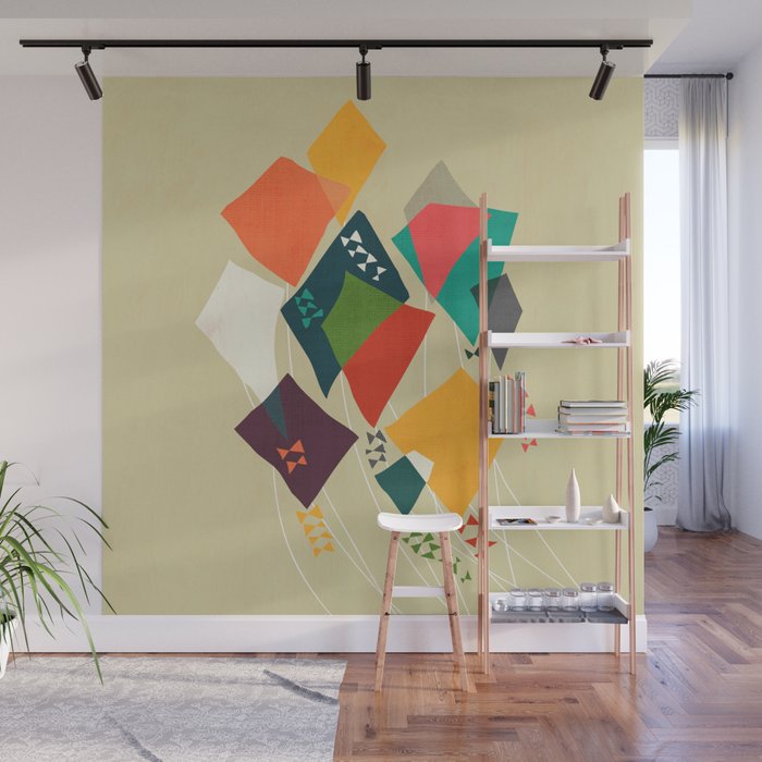 Whimsical kites Wall Mural Gallery Image 1