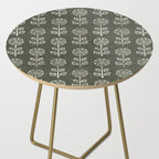 block print floral - dark olive Side Table Gallery Image 2