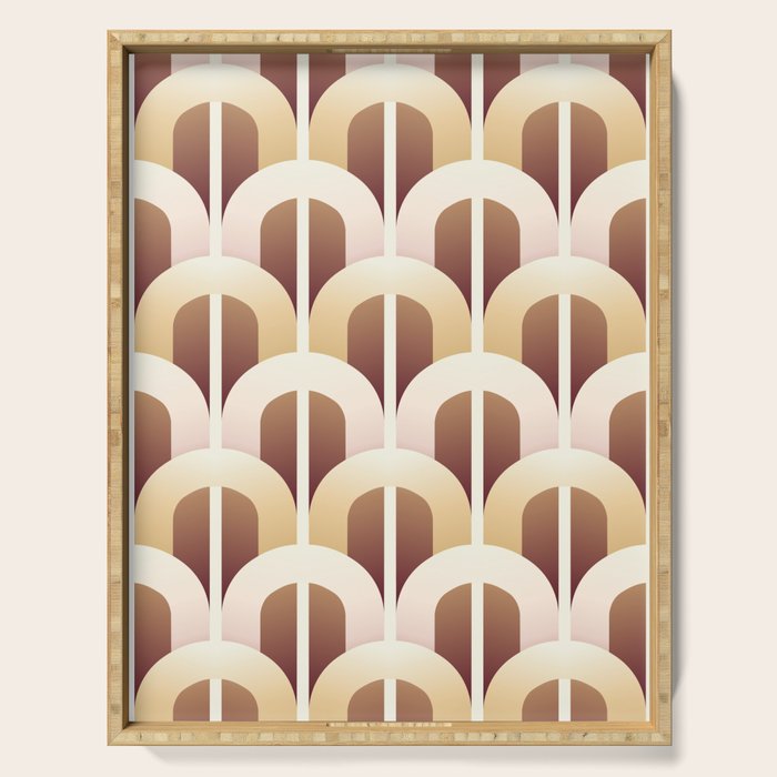 Yellow brown gate Serving Tray Gallery Image 1