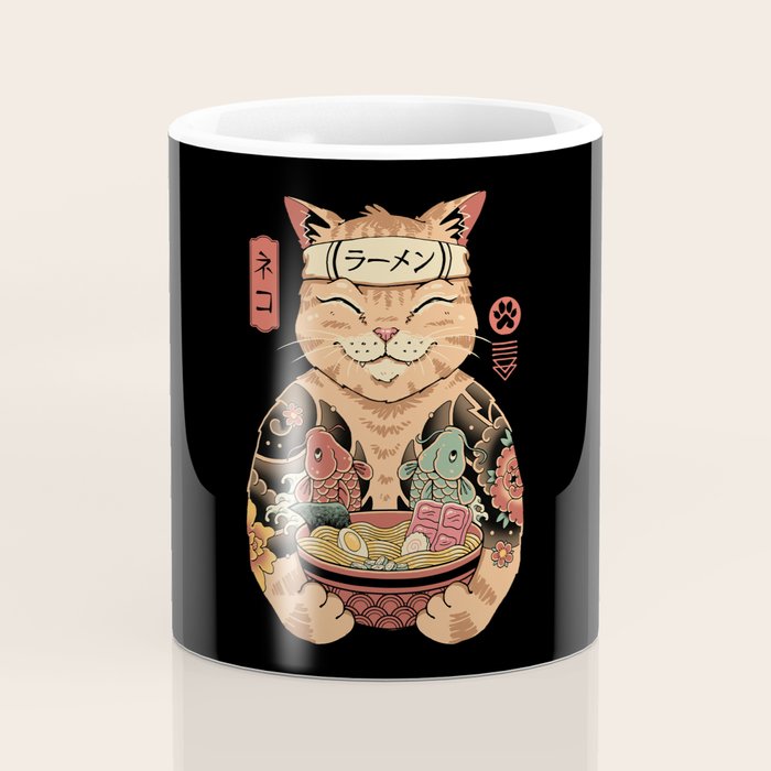 Cat Ramen Coffee Mug Gallery Image 4
