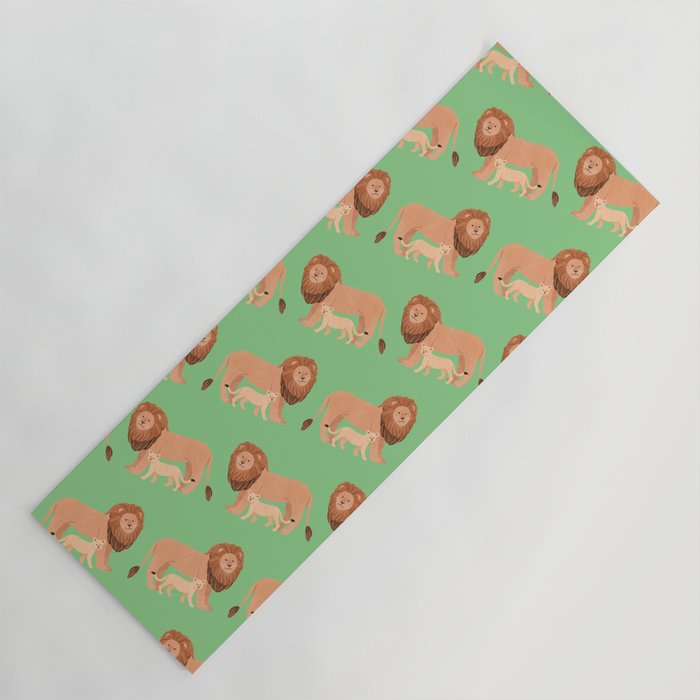 Father and Baby Lion Yoga Mat Gallery Image 1