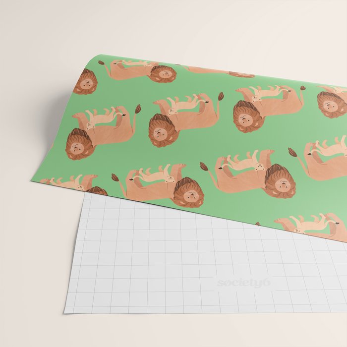 Father and Baby Lion Wrapping Paper Gallery Image 2