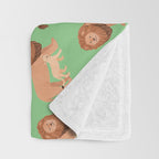 Father and Baby Lion Throw Blanket Gallery Image 3