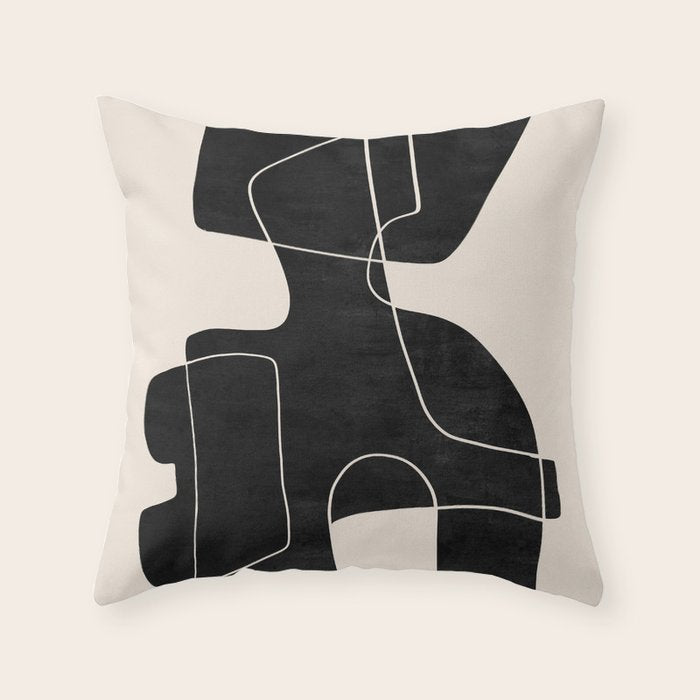 Modern Abstract Shapes 109 Throw Pillow Gallery Image 1