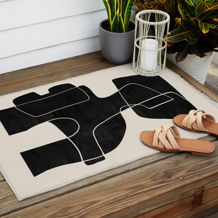 Modern Abstract Shapes 109 Outdoor Rug Gallery Image 2