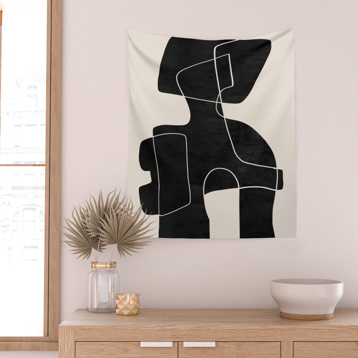 Modern Abstract Shapes 109 Wall Tapestry Gallery Image 2