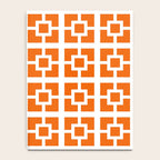 Mid Century Modern Breeze Blocks Orange and White Geometric Pattern Notebook Gallery Image 4