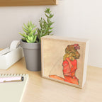 Egon Schiele "Kneeling Female in Orange-Red Dress" Mini Art Print Gallery Image 2