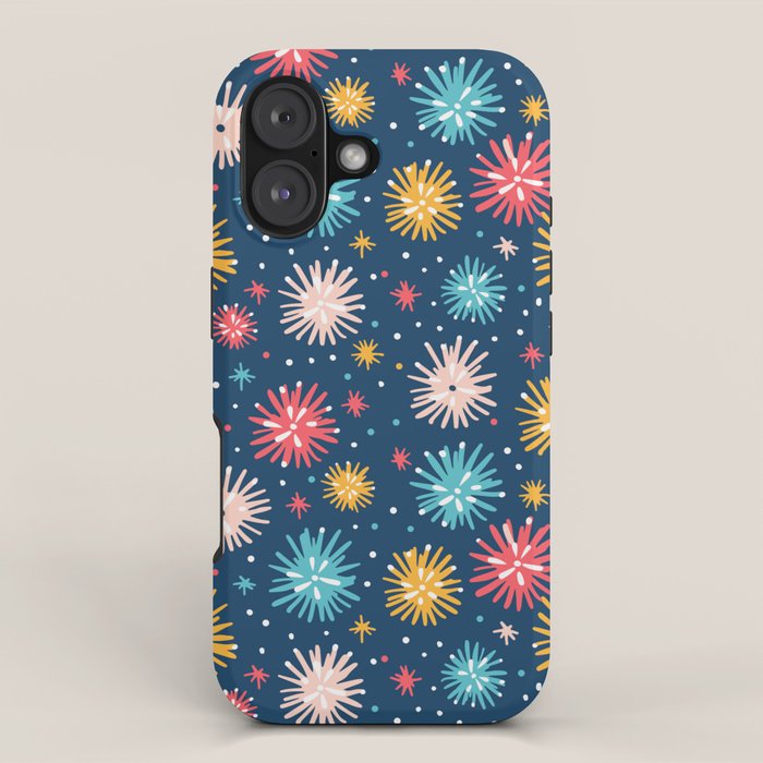 Colorful firework explosion party sky pattern iPhone Case Gallery Image 1