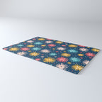 Colorful firework explosion party sky pattern Rug Gallery Image 3