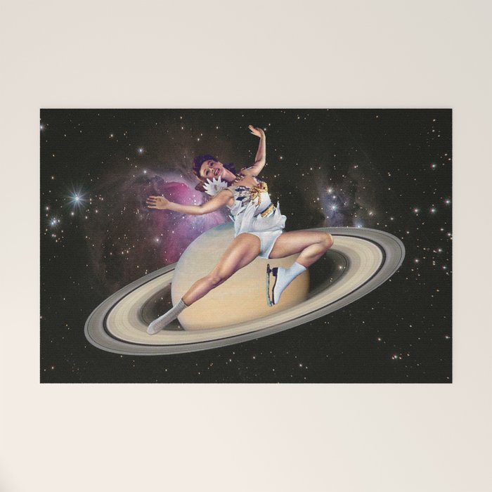 Saturn Queen // Skating in Space Welcome Mat Gallery Image 1