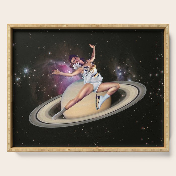 Saturn Queen // Skating in Space Serving Tray Gallery Image 1