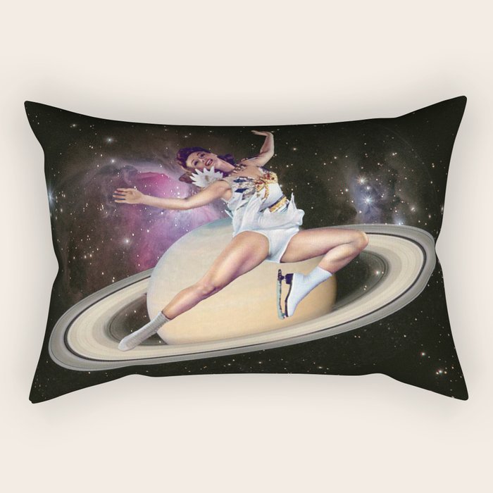 Saturn Queen // Skating in Space Rectangular Pillow Gallery Image 1
