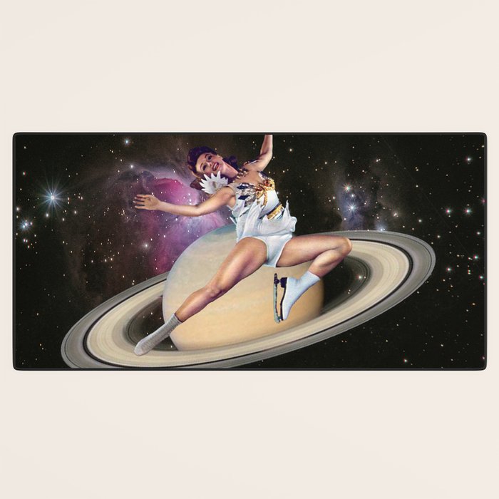 Saturn Queen // Skating in Space Desk Mat Gallery Image 3