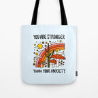 Stronger Than Your Anxiety Tote Bag Gallery Image 1