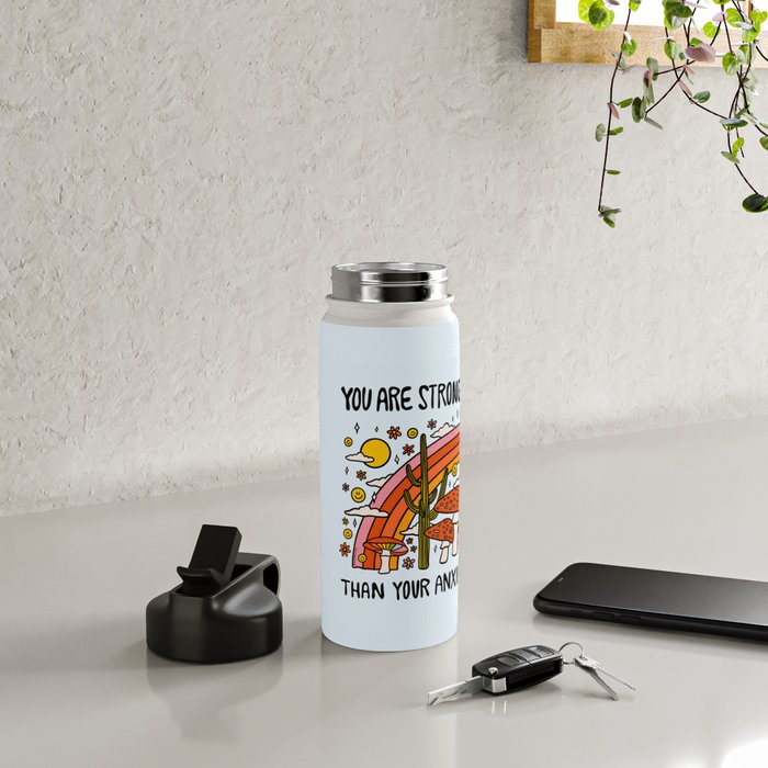 Stronger Than Your Anxiety Water Bottle Gallery Image 4