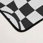 Black and white love eye face checkered pattern Desk Mat Gallery Image 4