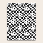 Black and white love eye face checkered pattern Notebook Gallery Image 4